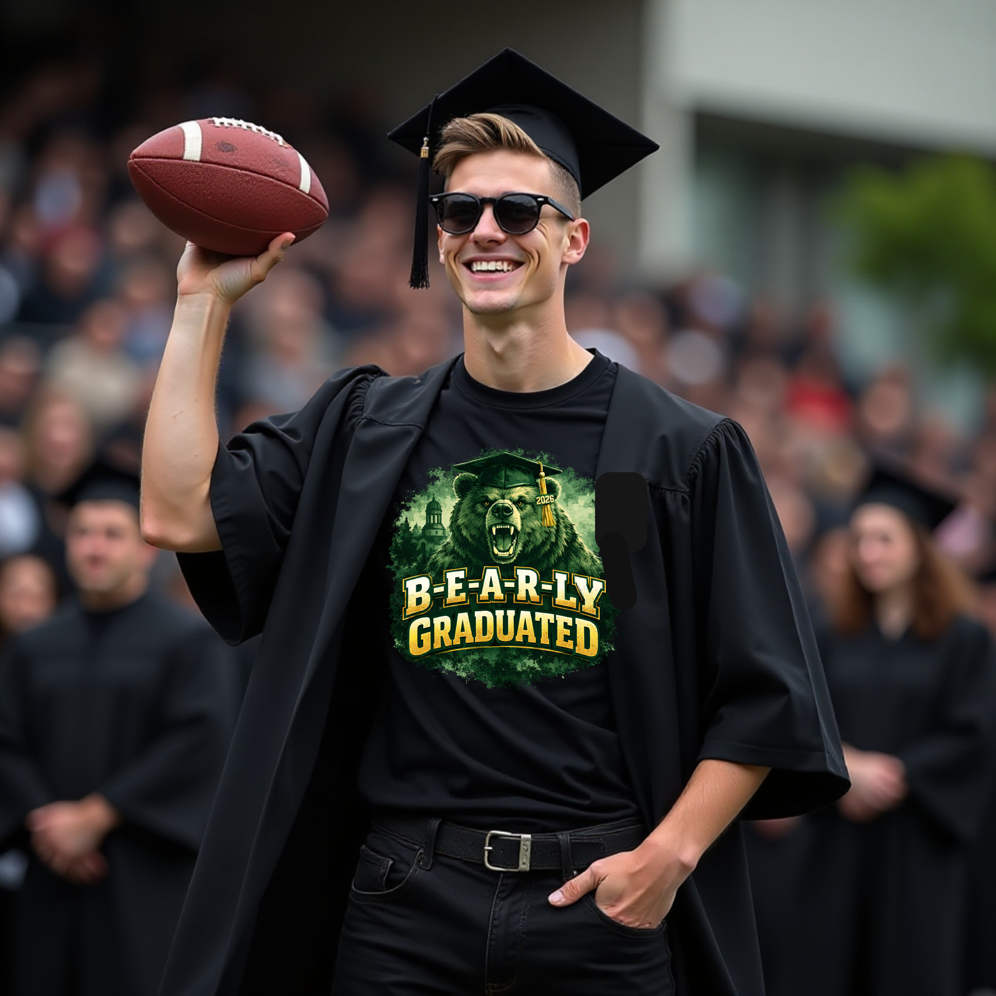 Bear-Ly Graduated Black T-Shirt – Class of 2026